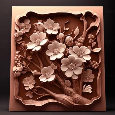 3D model st cherry blossoms (STL)